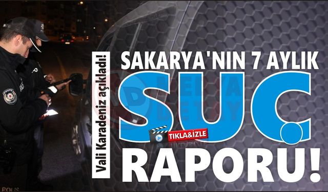 Sakarya'nın 7 aylık suç raporu!