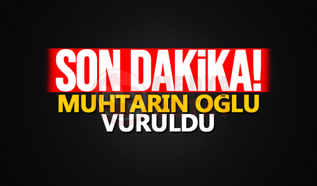 SON DAKİKA! Muhtarın oğlu vuruldu!