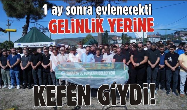 Gelinlik yerine kefen giydi