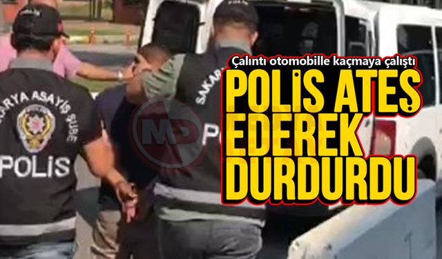 Polis çalıntı otomobili ateş ederek durdurdu!