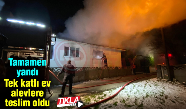 Tek katlı ev alevlere teslim oldu