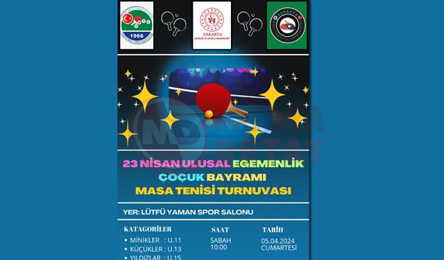 23 Nisan’da Masa Tenisi Turnuvası düzenleniyor