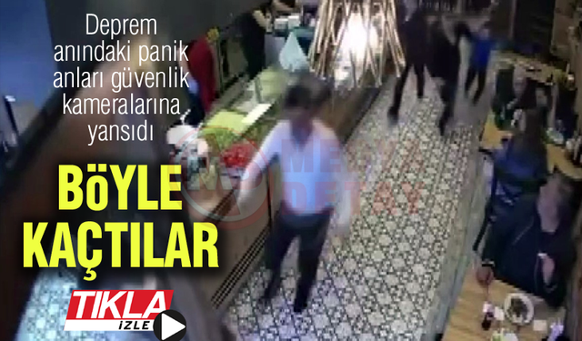 Panik güvenlik kameralarına böyle yansıdı