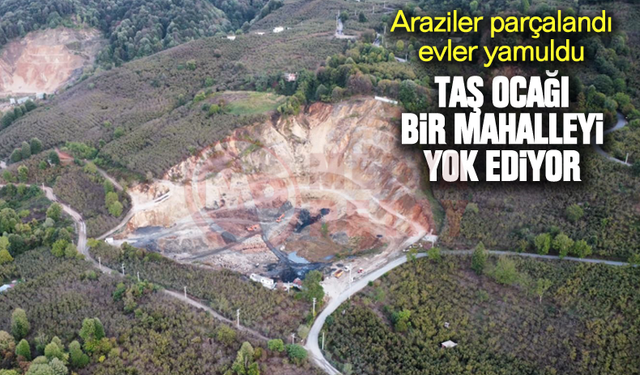 Taş ocağı bin mahalleyi yok ediyor