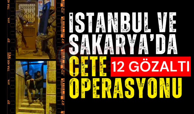 İstanbul ve Sakarya'da çete operasyonu: 12 gözaltı