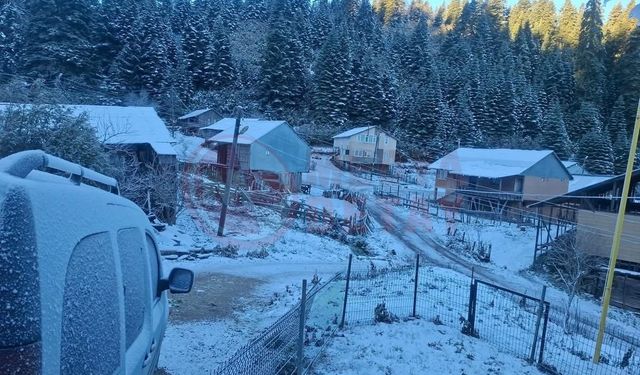 Çiğdem Yaylası beyaza büründü!