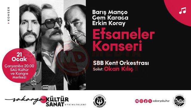 Kültür sanat takvimi ‘Efsaneler Konseri’ ile devam ediyor