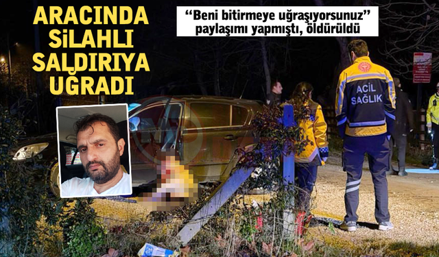 Aracında silahlı saldırıya uğradı!