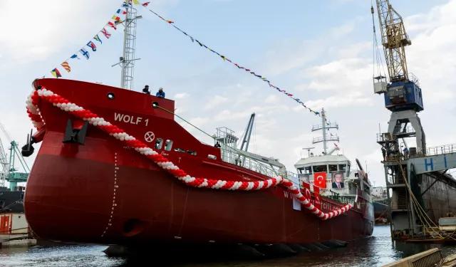 İlk sıfır emisyonlu tanker 'WOLF 1' denize indirildi