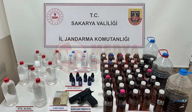 Akyazı’da sahte alkol operasyonu!