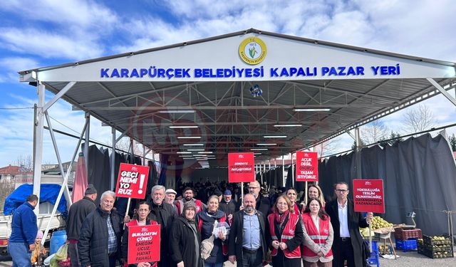 CHP İl Kadın Kolları Karapürçek Semt Pazarı’ndan seslendi!