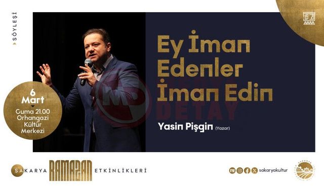 Ramazan etkinliklerine Yasin Pişgin konuk oluyor