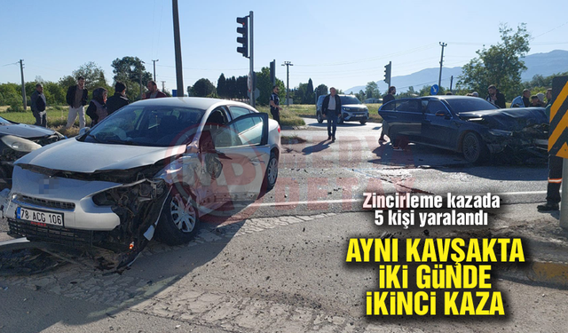 Zincirleme kazada 5 kişi yaralandı!