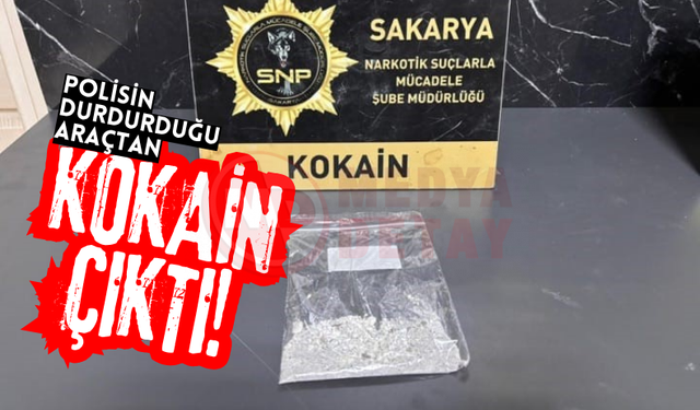 Polisin durdurduğu araçtan kokain çıktı!