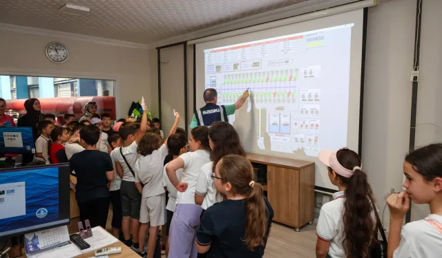 Minikler SASKİ'nin çevre dostu tesislerini keşfetti