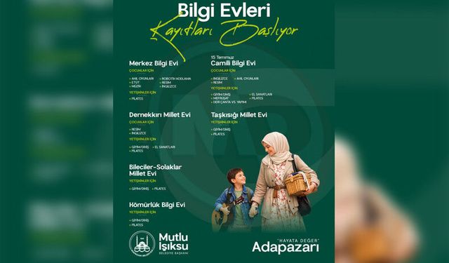 Bilgi ve Millet Evleri'nde kayıtlar başlıyor