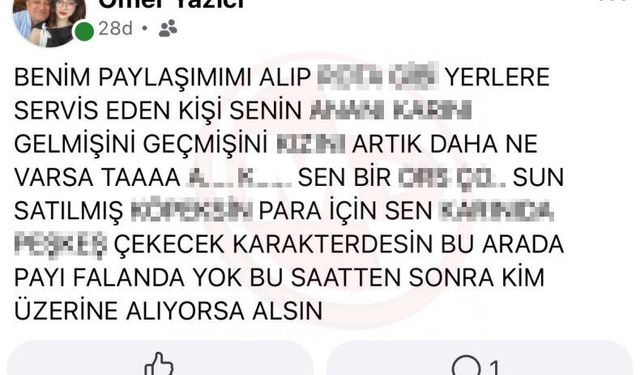 Belediye Başkan Yardımcısı'nın eşi sosyal medyadan hakaretler savurdu