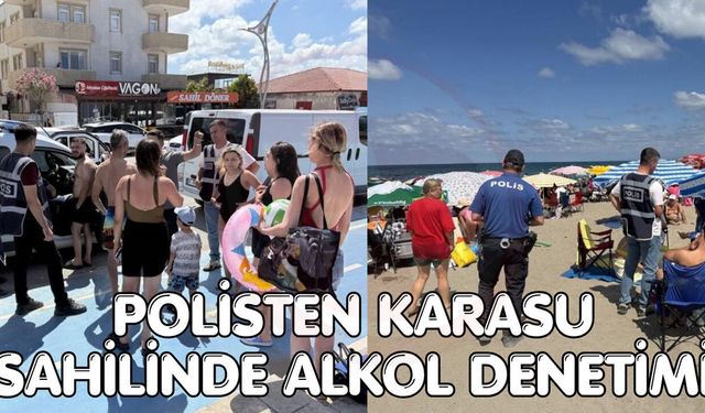 Polisten Karasu sahilinde alkol denetimi