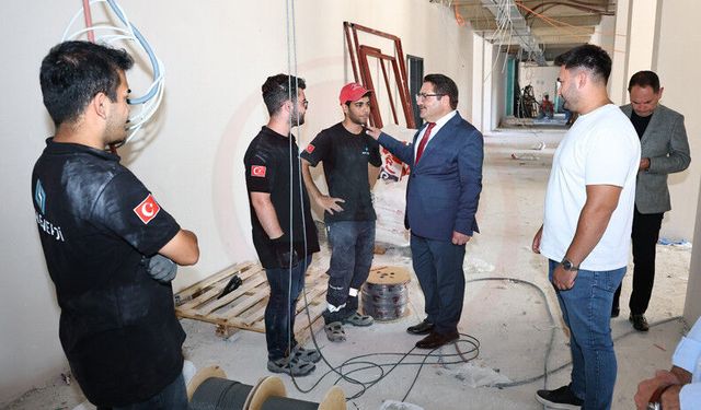 Bakırtaş okul inşaatlarını inceledi