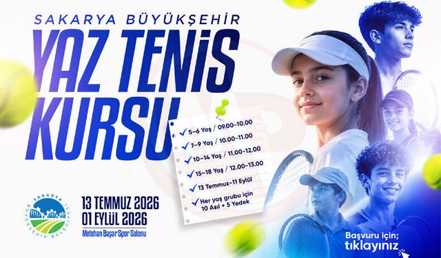 Yaz Spor Okulları’nda tenis kursları başlıyor