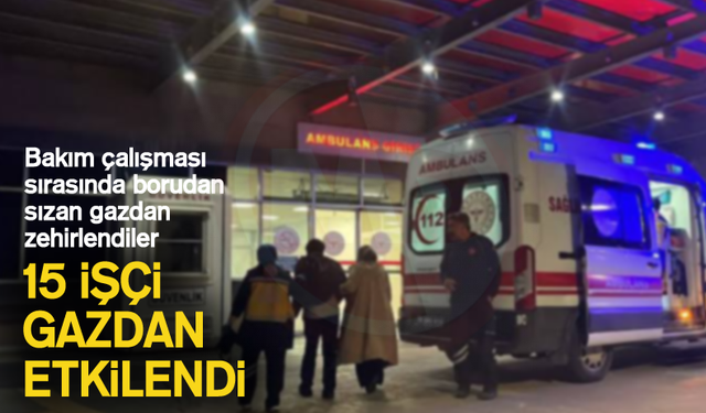 15 İşçi gazdan etkilendi