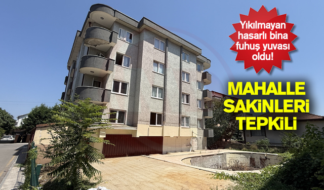 Yıkılmayan hasarlı bina fuhuş yuvası oldu!