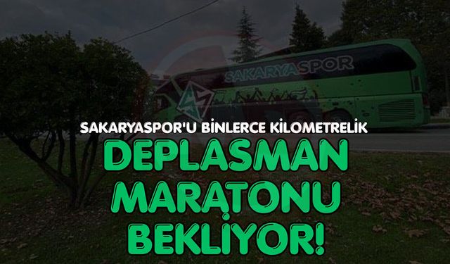 Sakaryaspor'u binlerce kilometrelik deplasman maratonu bekliyor!