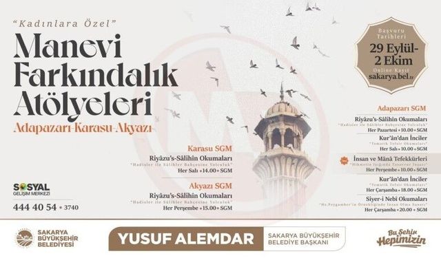 Kadınlara özel Manevi Farkındalık Atölyeleri kapılarını açıyor
