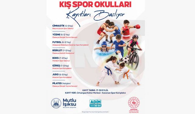Kış Spor Okullarında kayıtlar başlıyor