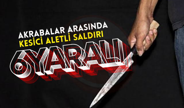 Akrabalar arasında kesici aletli saldırı: 6 yaralı!