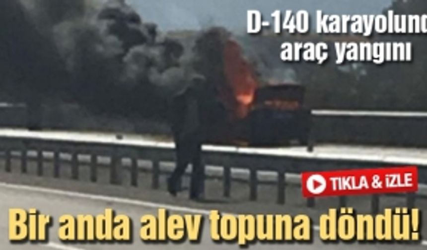 Bir anda alev topuna döndü