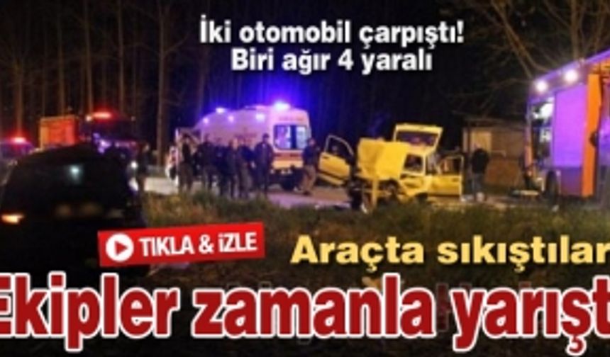 Sıkışan yaralıları kurtarmak için zamanla yarıştılar!