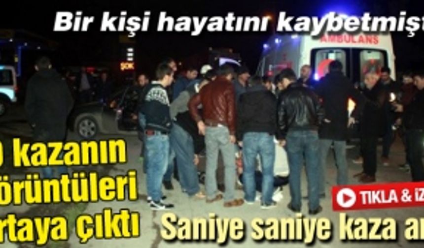 Saniye saniye kaza anı!