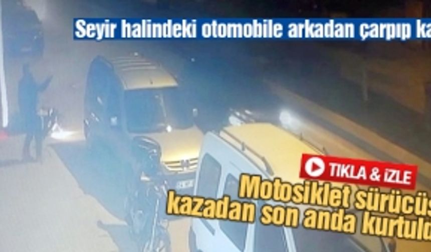 Otomobile arkadan çarpıp kaçtı