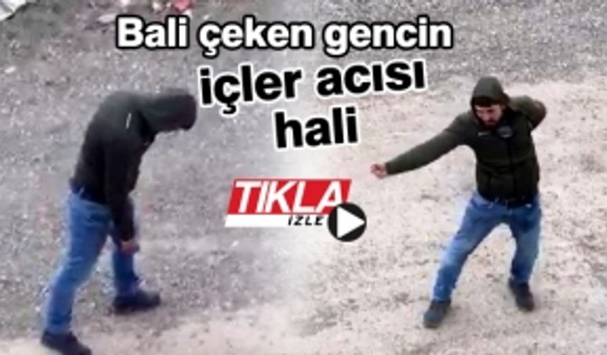 Bali çeken gencin içler acısı hali!