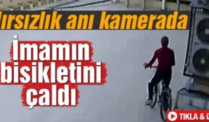 İmamın bisikletini çaldı