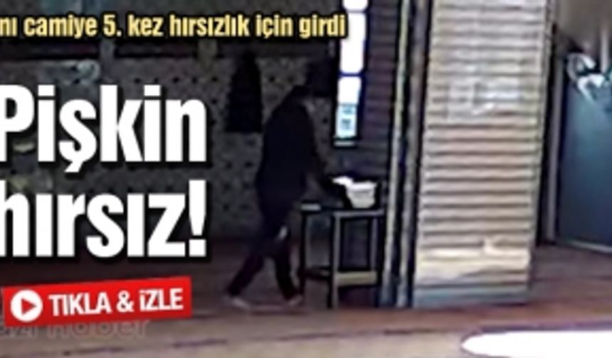 Aynı camiye 5. kez hırsızlık için girdi