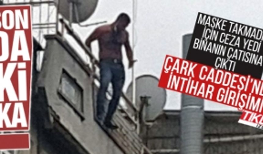 Çark Caddesi'nde intihar girişimi