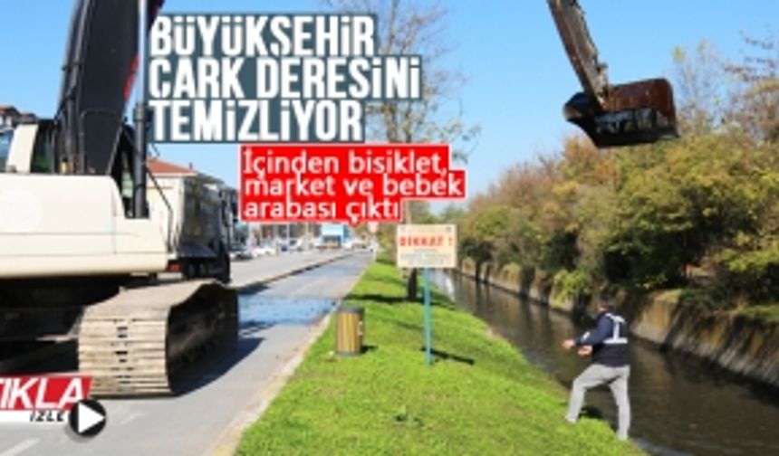 Dere yatağından bisiklet, market ve bebek arabası çıktı