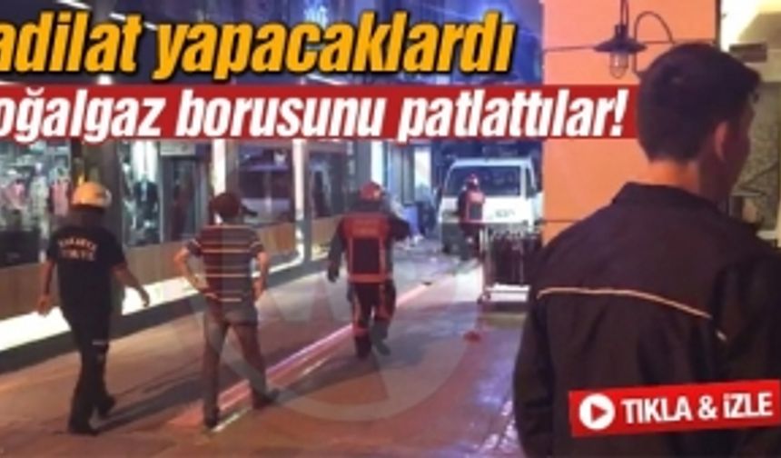 Doğalgaz borusunu patlattılar