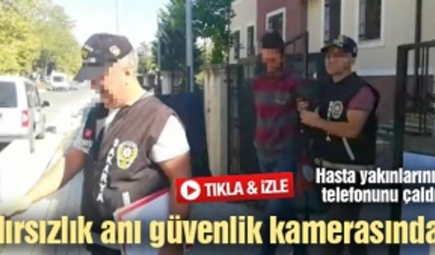 Hasta yakınlarının telefonunu çaldı