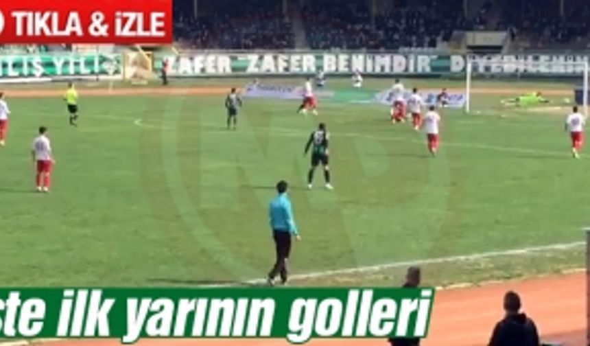 İşte Sakaryaspor'un ilk yarıda attığı goller!