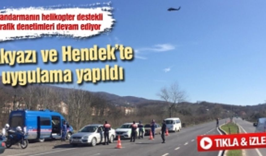 Jandarmadan helikopter destekli trafik denetimi