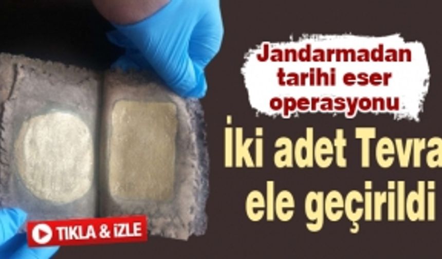 Tarihi değeri olan iki adet Tevrat ile uzun namlulu silah ele geçirildi