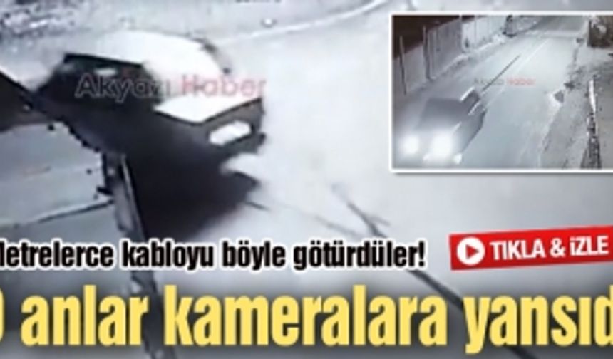 Metrelerce kabloyu böyle götürdüler!