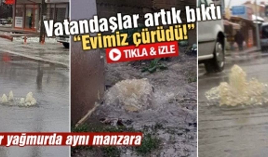 Vatandaşlar taşan kanalizasyonlardan bıktı!