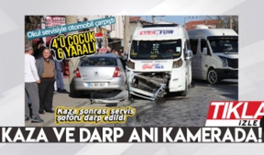 Kaza ve darp anı kamerada