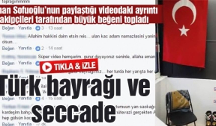 Türk bayrağı ve seccade