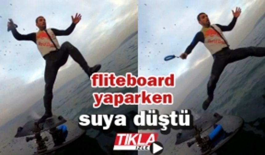 Kenan Sofuoğlu fliteboard yaparken suya düştü