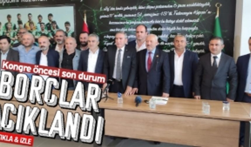 Sakaryaspor'da borçlar açıklandı